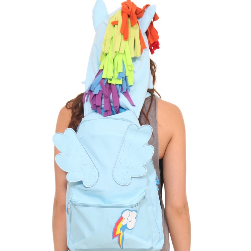 My little pony rainbow dash hoodie backpack